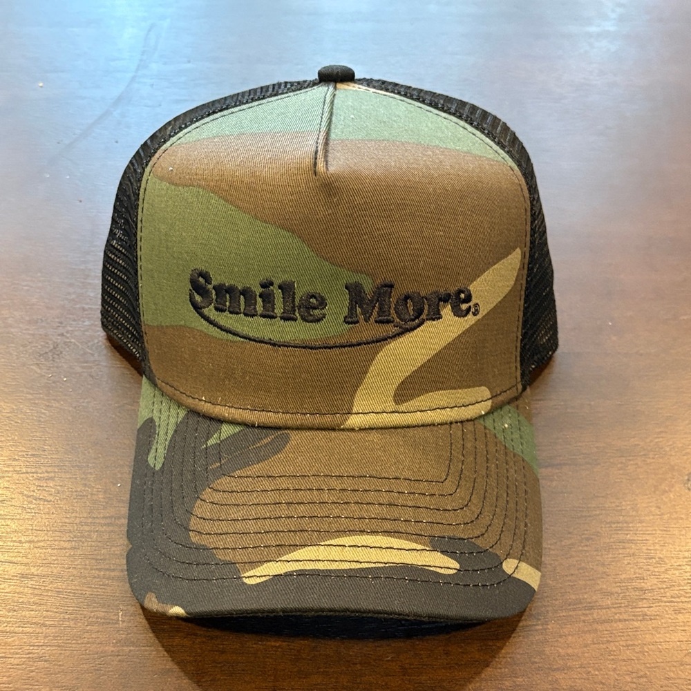 NWOT Roman Atwood Smile More Camo Trucker Hat